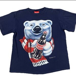 Vintage 1995 Coca-Cola Polar Bear Single Stitch T-Shirt Size XL Coke